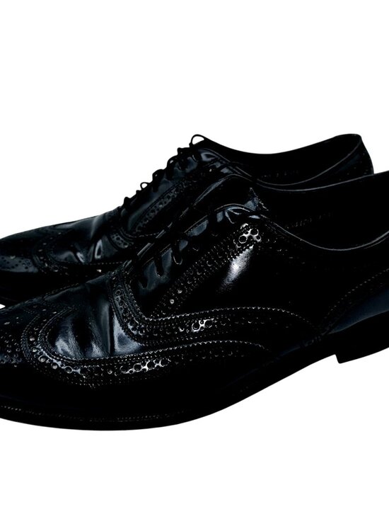 Florsheim Lexington Wingtip Oxford Black Leather Brogue Dress Shoes 9D main image 9